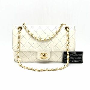 1円 良品 CHANEL シャネル マトラッセ ターンロック ココマーク ラムスキン チェーン ショルダー ハンド バッグ dK0837N