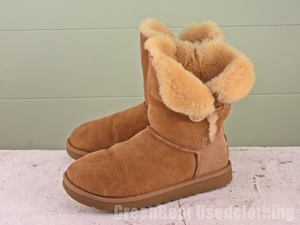 MK726 レディース UGG オーストラリア ムートンブーツ 茶 ブラウン 39 24.5cm 