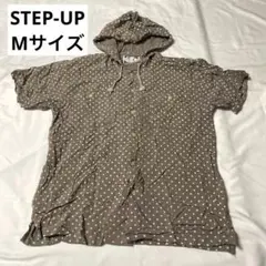 STEP-UP 半袖シャツ ドット柄 シャツブルゾン ウィメンズ 水玉模様