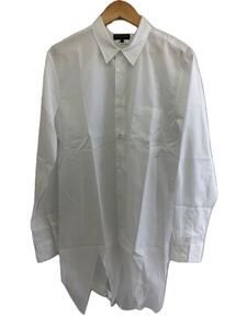 COMME des GARCONS HOMME PLUS◆長袖シャツ/M/コットン/WHT/PK-B019/23SS/ASYMMETRICAL SHIRT/変形