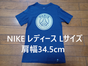 NIKE PARIS　Tシャツ　レディースLサイズ　ネイビー　送230円可能　綿１００％