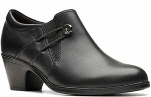 Clarks 26cm ブーツ ブラック レザー 軽量 サイド ゴア サイド ジッパー パンプス ヒール オフィス スニーカー チェルシー AAA195