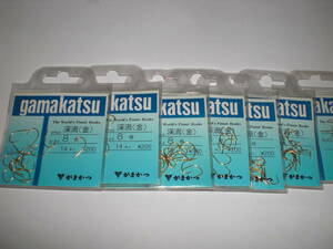 がまかつ　渓流（金）８号１４本入　７枚　渓流・湖沼