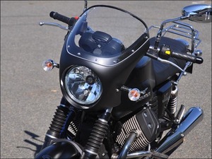 新品★CHIC DESIGN ロードコメット ビキニカウル スクリーン カウル メーターバイザー MOTO GUZZI V7 STONE 2013 2015 RCC57D-RBK/2