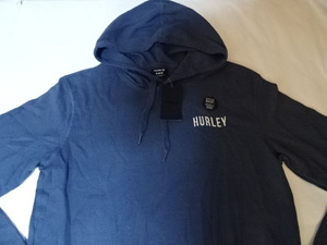 USA購入 サーフ系アメカジブランド ハーレー【HURLEY】 バックプリントあり フード ポケット付 サーマル素材 ロングスリーブTシャツUS M