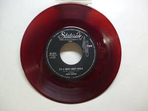 Japan 7” Rare Red Vinyl ★ James Brown ジェームス・ブラウン◆赤盤 ◆ マンズ・マンズ・ワールド It’s a man’s man’s world SR-1851