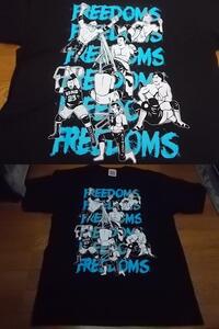 未使用 パンクドランカーズ punkdrunkers FREEDOMS フリーダムズ プロレス デスマッチ Tシャツ XL 蛍光灯 葛西純