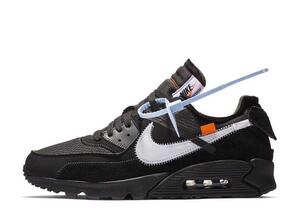 OFF-WHITE NIKE AIR MAX 90 "BLACK/CORN" 24cm AA7293-001