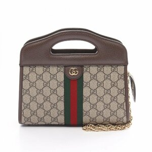 グッチ オフィディア GGスプリーム ブランドオフ GUCCI PVCコーティングキャンバス ハンドバッグ コーティングキャンバス/レザー 中古 レ