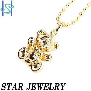 ネックレス K18YG 地金のみ 石なし テディベア くま クマ STAR JEWELRY 送料無料 美品 中古 SH108354