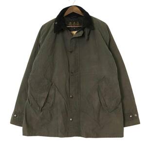 イングランド製 Barbour バブアー 中綿 オイルドジャケット 大きいサイズ オリーブ (メンズ XXL) 中古 古着 A1818