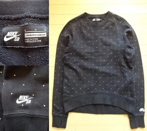 【NIKE】NIKE SB ドット柄 スウェット/トレーナー ブラック SIZE:MEDIUM (ナイキ,スケートボーディング)