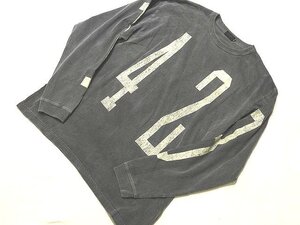 美品 E22 MODUCT モダクト ロンT 長袖 Tシャツ ◇ XL UNLUCKY NUMBER グレー系 ユーズド加工 メンズ 東洋エンタープライズ ▼6J