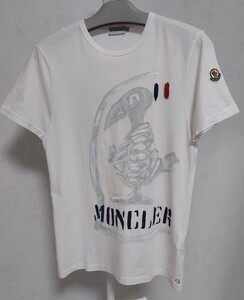 モンクレール　Tシャツ　メンズ　ペイント　ホワイト　S