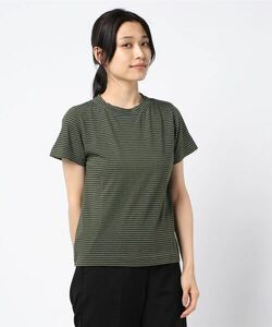 45R ピンボーダーの45星Tシャツ 緑 グリーン 半袖 サイズ2 定価11,000円