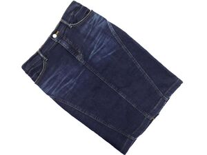 L’EQUIPE レキップ yoshie inaba デニム調 タイト スカート size28/紺 ■■ ☆ eha5 レディース