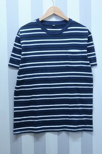 2-4027A/AND A HOMME 半袖ボーダーポケットTシャツ アンドーエー 送料200円 