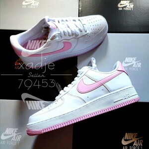 新品 正規品 NIKE ナイキ AIR FORCE1 LOW エアフォース1 07 ロー 白 ホワイト ピンク 29cm US11 本革 レザー デュブレ 箱付き