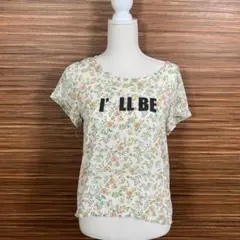 ローリーズファーム Tシャツ ブラウス Lサイズ 花柄 白 ホワイト 半袖