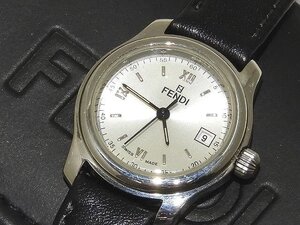 FENDI フェンディ オロロジ レディース クォーツ 時計 デイト ☆ 210L シルバーSS シルバー系文字盤 ラウンド orologi ▼ 6I