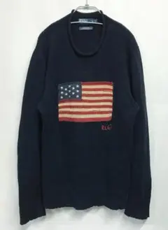 POLO RALPH LAUREN ポロラルフローレン 星条旗 リネンニット ＊