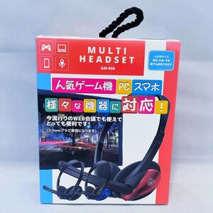 【新品 未開封品】MULTI HEADSET マルチヘッドセットGM-006 ヘッドホン ブラック 送料無料