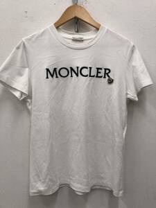 ⑱MONCLER モンクレール Tシャツ 半袖 半袖Tシャツ プリント M コットン 白 ホワイト E29548026950