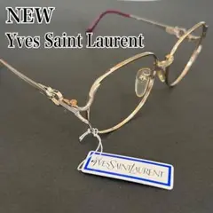 【新品】Yves Saint Laurentイヴ・サンローラン メガネ ゴールド