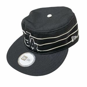 NEW ERA ニューエラ LA ドジャース ワークキャップ ブラック 3ライン ウール ロサンゼルス メジャーリーグ公認