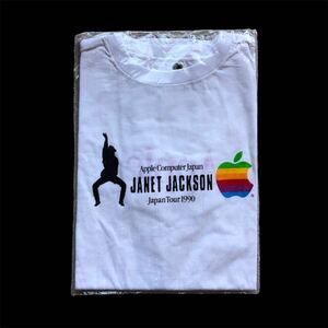 新品　JANET JACKSON Japan TOUR1990 Apple computer Japan ジャネットジャクソン　アップル　90s Tシャツ　L