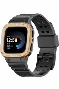 Fitbit versa 3/versa 4/Fitbit Sense/Sense2 ウォッチバンド ケース付き ソフトTPU 一体型