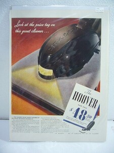 LIFE誌切抜き1941年7月21日号【掃除機/HOOVER】当時資料・インテリアに!!