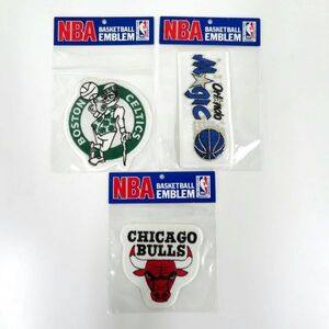 送料無料 未開封 ビンテージ刺繍パッチ NBA BASKETBALL EMBLEM CELTICS/BULLS/Orlando Magic 3チームセット