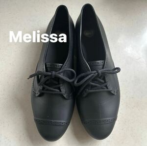 Melissa Mel ★メリッサ　レースアップ　ラバー　シューズ　黒　24cm