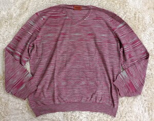 MISSONI ニット①【サイズL相当】【コットン】【カジュアル】1円スタート