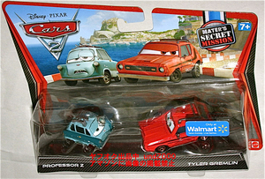 マテル ピクサー カーズ2 1/55 ザンダップ教授 タイラー グレムリン 2台SET Professor Z Tyler Gremlin Pixar Cars ディズニー AMC