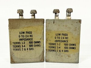 Western Electric GA 51448 LOW PASS FILTER 0-2400Hz 2個 [33059]