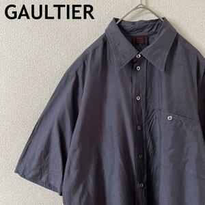 T2 Jean Paul Gaultier ゴルチエシルクシャツ　半袖　Ｌメンズ