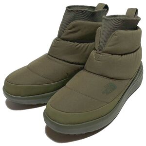 未使用 THE NORTH FACE W Nuptse Bootie WP Knit Mini ニュートープグリーン レディース US9 CM26.0 ザ・ノースフェイス ウィンターブーツ