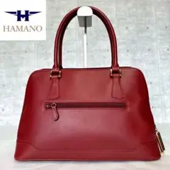 【美品】HAMANO 濱野皮革工藝 グレース リージョ レッド ハンドバッグ