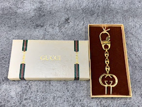 【 オールド グッチ キーホルダー キーリング 】OLD GUCCI ダブルG アンティーク レトロ