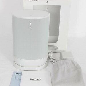 【美品】Sonos Move MOVE1JP1 ルナーホワイト スマートスピーカー Bluetooth/AirPlay 2/Wi-Fi/ストリーミング対応 Alexa搭載 ソノス 本体