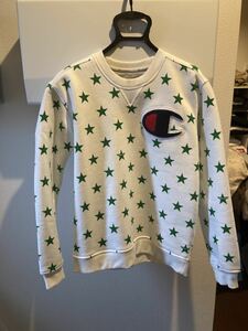 12AW Supreme Champion STAR CREWNECK 白×緑