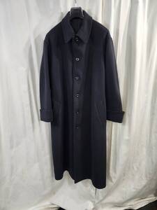 1998aw yohji yamamoto pour homme 黒 vintage ベルト付き ロングコート (HY-C14-119)