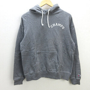 H■チャンピオン/Champion プルオーバーパーカ スウェット/ゴールドウィン【L】灰色/MENS■41【中古】