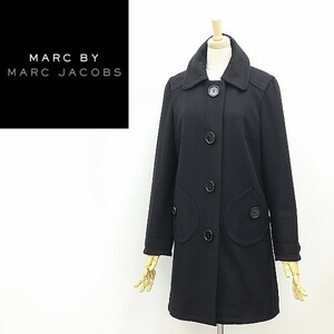 ◆MARC BY MARC JACOBS マークバイ マークジェイコブス ウール コート 黒 ブラック S