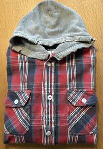 1円スタート！NUMBER (N)INE DAMEGE Hooded shirt S (USED) 復刻版 ダメージ フード シャツ 人気商品