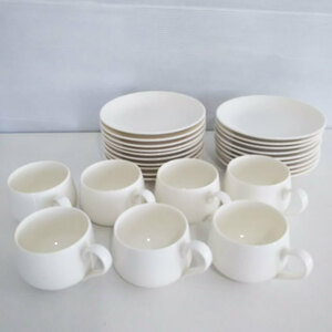 HOYA CHINA CORP 洋食器 26個セット New Ivory 無地 カップ プレート ソ－サ－ 皿 コーヒーカップ ティーカップ ホヤ ニューアイボリー