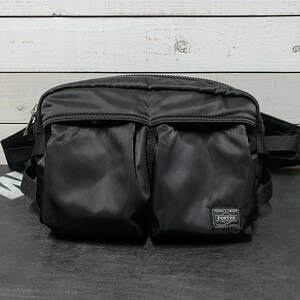 PORTER STUSSY WAIST SHOULDER BAG TANKER BLACK 吉田カバン ポーター ステューシー タンカー ブラック ウエスト ショルダー バッグ