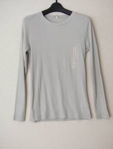 新品　無印良品 MUJI 大豆繊維　クルーネック長袖Tシャツ　L